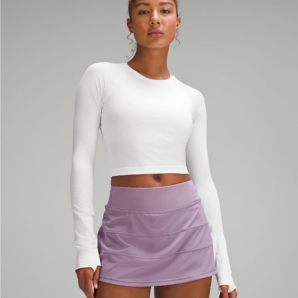 NWT Lululemon Swiftly Tech Cropped Long Sleeve 2.0 Size 4 White